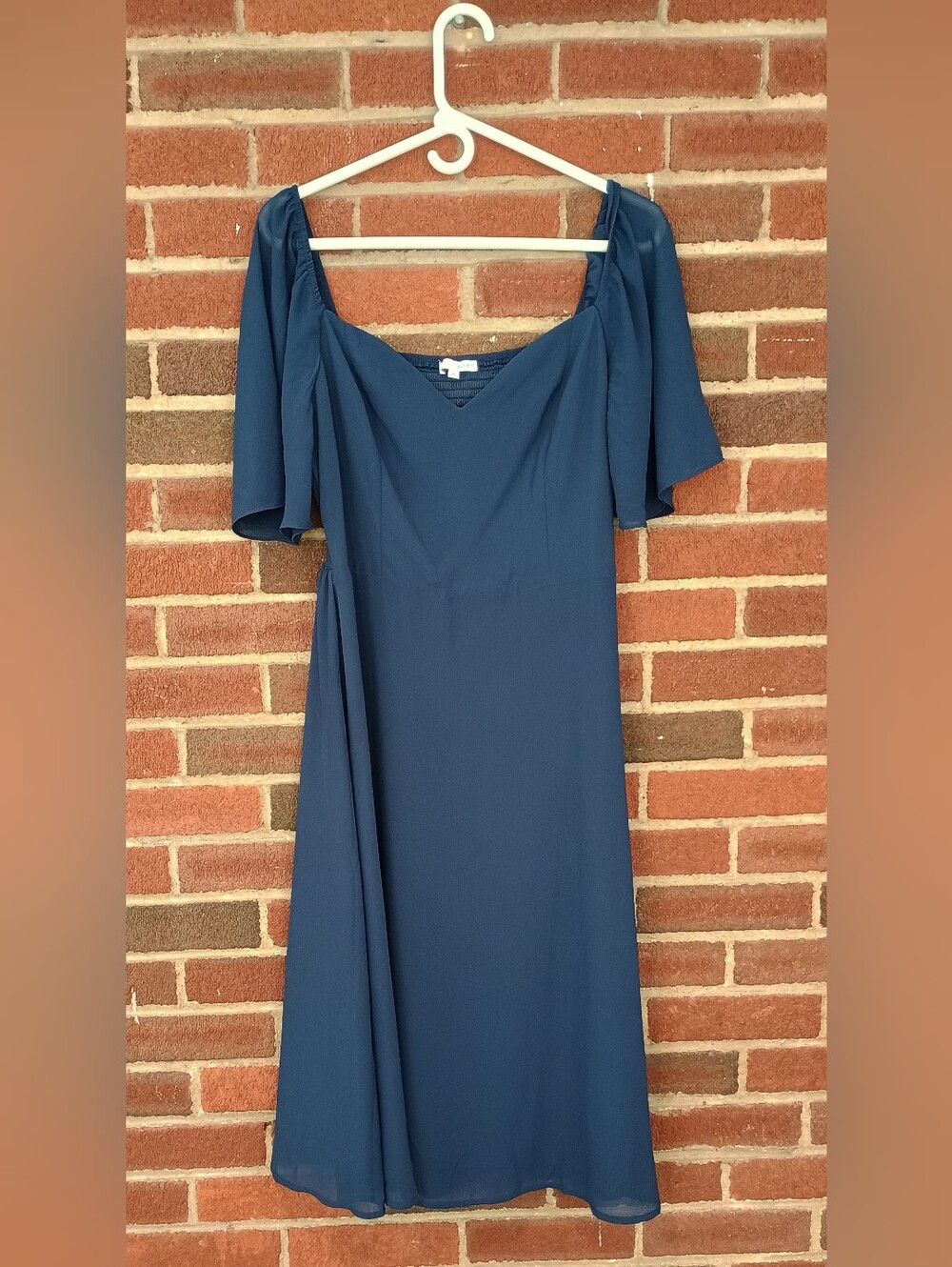 NWOT Baltic Born Navy Sweetheart Neck Midi Size XL Autumn Wedding Guest Dress